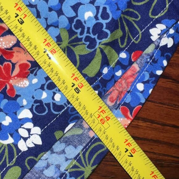 Handmade Floral‎ Baby Dress 9-12M Ruffle Sleeve Pockets Patriotic Americana READ - Picture 5 of 6